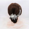 Women's Pearl Crystal Flower Hair Band Wedding Hair Accessory Acrylic Floral Headwear