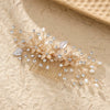 Women's Pearl Flower Hair Comb Alloy Electroplated Wedding Updo Hair Accessory Bridal Photo Prop