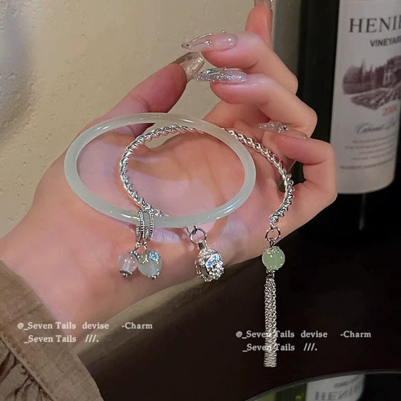 Women's Pearl Geometric Insectinspired Electroplated Hand Jewelry Bracelet