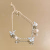 Women's Pearl Geometric Insectinspired Electroplated Hand Jewelry Bracelet