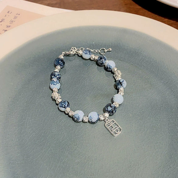 Women's Pearl Geometric Insectinspired Electroplated Hand Jewelry Bracelet