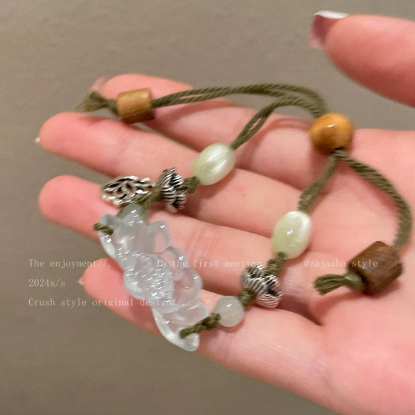 Women's Pearl Geometric Insectinspired Electroplated Hand Jewelry Bracelet