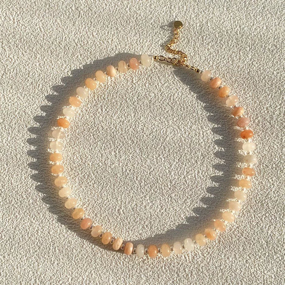 Women's Pearl Geometric Minimalist Water Wave Chain Electroplated Clavicle Necklace