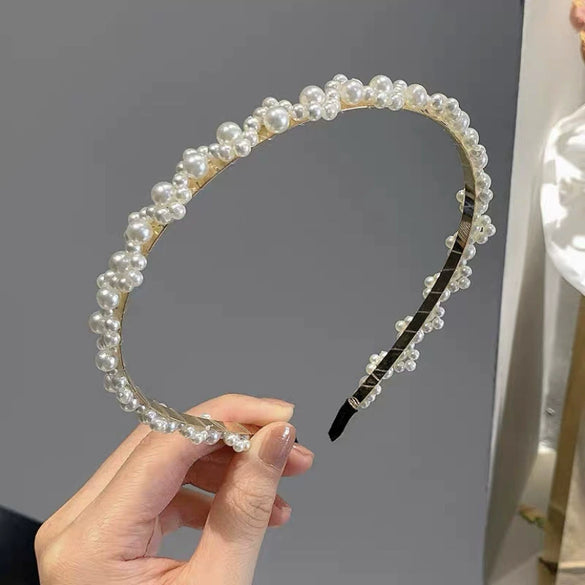 Women's Pearl Geometric Style Hair Band Hair Accessory Headdress