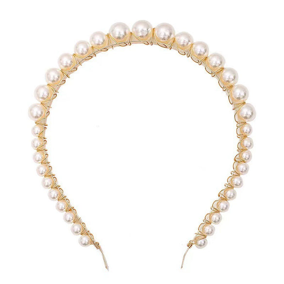 Women's Pearl Geometric Style Hair Band Hair Accessory Headdress