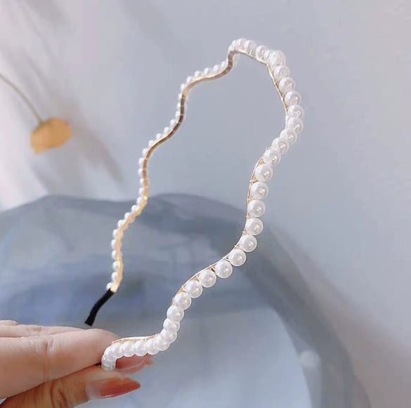 Women's Pearl Geometric Style Hair Band Hair Accessory Headdress