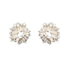 Women's Pearl Geometric Sunflower Copper Electroplated Earrings Fashion Style