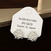 Women's Pearl Geometric Sunflower Copper Electroplated Earrings Fashion Style