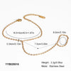 Women's Pearl Gold Bean Bracelet Finger Chain Ring Fashion Design Simple Light Luxury Titanium Steel Jewelry Pvd Furnace Vacuum Real Gold Plating