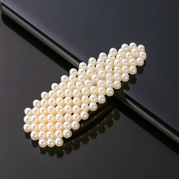 Women's Pearl Hairpin Set With Pearl Embellishment Simple Elegant Side Clip Hair Accessories