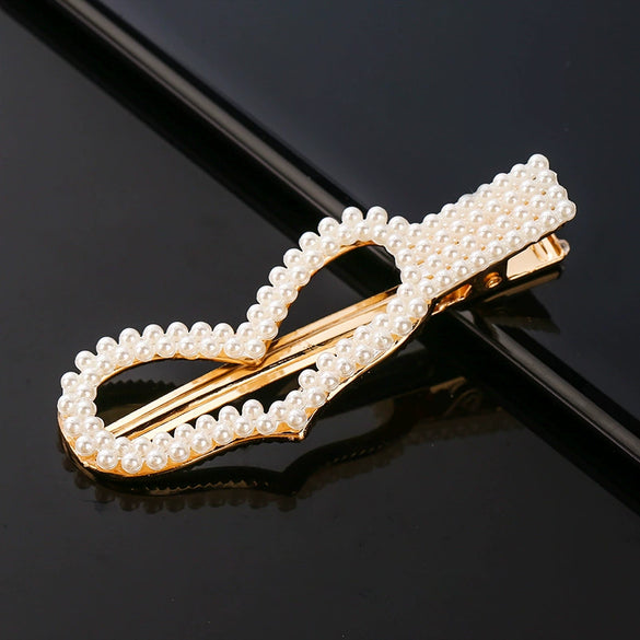 Women's Pearl Hairpin Set With Pearl Embellishment Simple Elegant Side Clip Hair Accessories