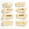 Women's Pearl Hairpin Set With Pearl Embellishment Simple Elegant Side Clip Hair Accessories