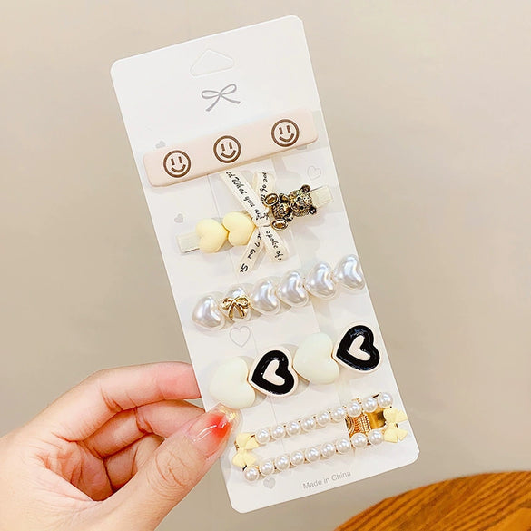 Women's Pearl Handmade Heart Hairpin Love Style