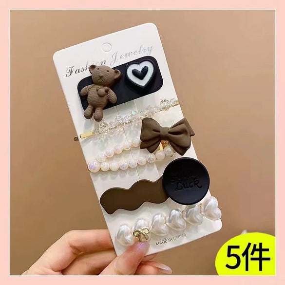Women's Pearl Handmade Heart Hairpin Love Style