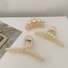 Women's Pearl Handmade Retro Fashion Geometric Hair Shark Clip
