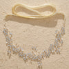 Women's Pearl Leaf Floral Headband Handmade Alloy Bridal Hair Accessory With Rhinestone Detail For Weddings And Banquets