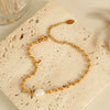 Women's Pearl Light Luxury Niche Design Sense Fashion Personality Allmatch 316L Stainless Steel Gold Plated Necklace