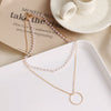 Women's Pearl Necklace With Alloy Love Pendant Geometric Pattern Highend Style
