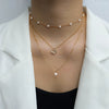 Women's Pearl Necklace With Alloy Love Pendant Geometric Pattern Highend Style
