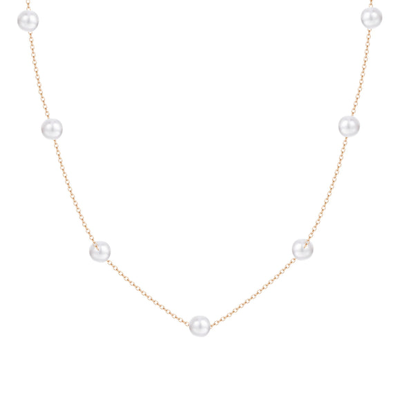 Women's Pearl Necklace With Alloy Love Pendant Geometric Pattern Highend Style