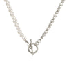 Women's Pearl Necklace With Alloy Love Pendant Geometric Pattern Highend Style