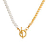 Women's Pearl Necklace With Alloy Love Pendant Geometric Pattern Highend Style