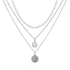 Women's Pearl Necklace With Alloy Love Pendant Geometric Pattern Highend Style