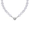 Women's Pearl Necklace With Alloy Love Pendant Geometric Pattern Highend Style
