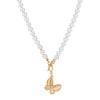 Women's Pearl Necklace With Alloy Love Pendant Geometric Pattern Highend Style