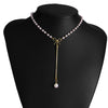 Women's Pearl Necklace With Alloy Love Pendant Geometric Pattern Highend Style