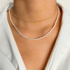 Women's Pearl Necklace With Alloy Love Pendant Geometric Pattern Highend Style