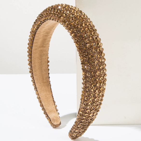 Women's Pearl Rhinestone Geometric Diamond Shiny Headband Hair Accessories