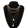 Women's Pearl Stacked High End Light Luxury Niche Necklace Jewelry Wholesale Alloy Micro Inlay Bamboo Chain