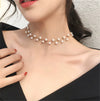 Women's Pearl Stacked High End Light Luxury Niche Necklace Jewelry Wholesale Alloy Micro Inlay Bamboo Chain
