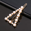 Women's Pearlembellished Frog Buckle Hairpin Side Clip Elegant Bangs Hair Accessory