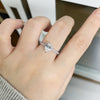 Women's Pearshaped Moissanite Ring S925 Silver Electroplated Classic Style