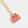 Women's Pendant Necklace Copper Mixed Gemstone Setting Geometric Heart Electroplated
