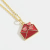 Women's Pendant Necklace Copper Mixed Gemstone Setting Geometric Heart Electroplated