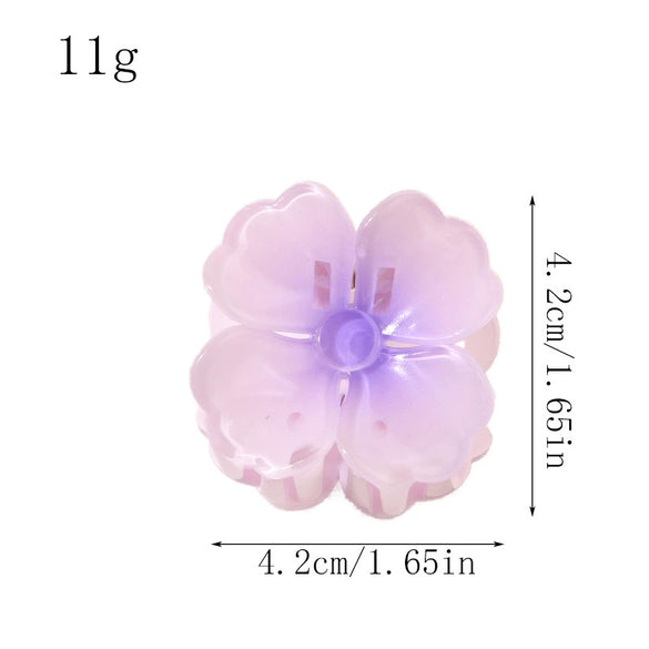 Women's Petals Hair Accessories Grab Clip With Flower Style And Paint Treatment