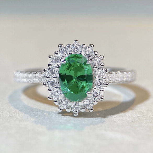 Women's Pigeon Egg Ring S925 Sterling Silver Ruby Diamond Geometric Simple Electroplated