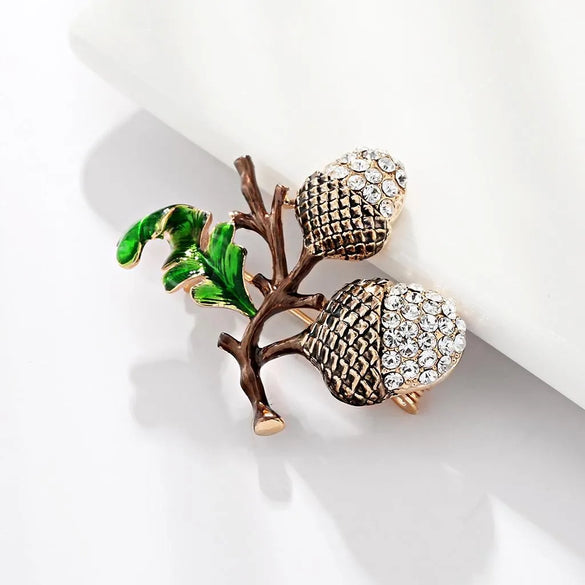 Womens Pine Cone Oil Hazelnut Pine Nuts  Alloy Brooches Dr190505120131
