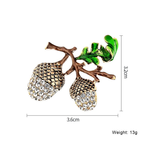 Womens Pine Cone Oil Hazelnut Pine Nuts  Alloy Brooches Dr190505120131