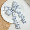 Women's Plaid Bow Cloth Hairpin Purely Handmade Early Spring Accessory