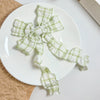 Women's Plaid Bow Cloth Hairpin Purely Handmade Early Spring Accessory