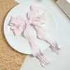 Women's Plaid Bow Cloth Hairpin Purely Handmade Early Spring Accessory