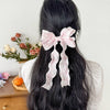 Women's Plaid Bow Cloth Hairpin Purely Handmade Early Spring Accessory