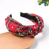 Women's Plaid Christmas Headband Handwoven Cloth Hair Accessory For Holiday Parties And Seasonal Events Wholesale