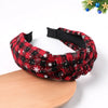 Women's Plaid Christmas Headband Handwoven Cloth Hair Accessory For Holiday Parties And Seasonal Events Wholesale