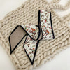 Women's Plaid Cloth Ribbon Ponytail Hair Tie Headband Geometric French Style Silk Scarf Hair Accessory