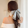 Women's Plaid Cloth Ribbon Ponytail Hair Tie Headband Geometric French Style Silk Scarf Hair Accessory